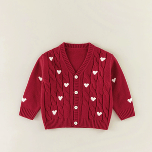 Pull à col rond pour enfants, filles, garçons, bébés, style coréen, <span class=keywords><strong>cardigan</strong></span>, hiver 2023, traitement doux, épaisseur ordinaire - Product Image 4