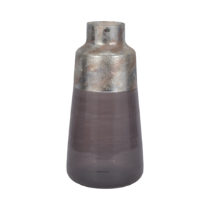 Vaso in vetro affusolato contemporaneo, moderno vaso decorativo per fiori, per esposizione su tavolo, complemento d'arredo per la casa. - Product Image 3