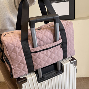 Nouveau sac de voyage femmes réglable chariot étui <span class=keywords><strong>fil</strong></span> à broder losange expansion portable sec humide séparation gym sac de sport - Product Image 5