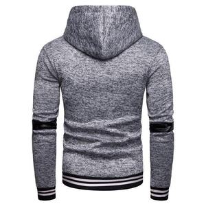 New Wholesale Casual Sport Color Block <b>Zipper</b> Long Sleeves <b>Hoodie</b> low Price <b>hoodie</b> for men - Product Image 2