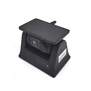 Venda quente 2.4GHz Monitor Sem Fio 4 Canais com Energia Solar Backup Câmera de Vídeo Veículo Caminhão Traço Cam Sistema