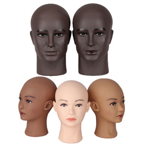 Vente en gros de coiffure naturelle russe commune vrais cheveux équipement de boxe Mannequin homme formation tête pratique maquillage - Product Image 2