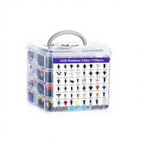 Kit de 1570 attaches de retenue automobiles, clips de carrosserie et de garde-boue en nylon, attaches en plastique OLIVER, fixation par clip, bleu