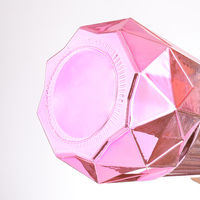 Personnalisé galvanoplastie couleur rose super silex bouteille de liqueur bouteille de vodka en verre avec liège