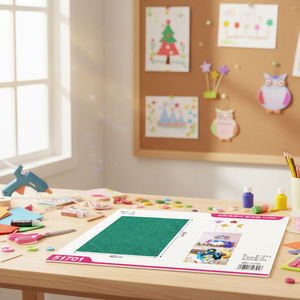 Foglio di schiuma glitterata oro spessore 2mm 40x60cm schiuma artigianale Non adesiva per l'artigianato e le decorazioni - Product Image 3