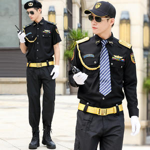 Pakaian kerja penjaga kualitas tinggi kustom seragam keamanan desain baru dengan lengan pendek untuk musim panas - Product Image 1