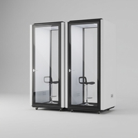 Cabine insonorisée mobile multi-personnes, boîte silencieuse, The-Office-Pod, espace de travail scolaire, jardin, grand espace de travail acoustique écologique préfabriqué