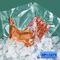 Congélateur emballage alimentaire nylon vide 3 joints latéraux facile déchirure encoche matériau de qualité alimentaire lisse vide poche sacs