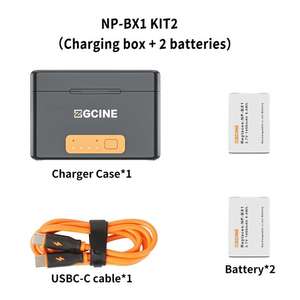 ZGCINE-caja de carga de batería de cámara de NP-BX1, 5200mAh para cámara <span class=keywords><strong>Sony</strong></span> <span class=keywords><strong>zv1</strong></span> RX100 HX50 M5 M6 AS50R PJ410 MV1 X3000R - Product Image 2