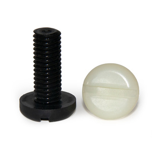 BOCAST Nylon Slotted Pan Head <b>Screws</b> M3 M4 <b>M5</b> M6 M8 Plastic Hand Tightening Bolts Black White - Product Image 2