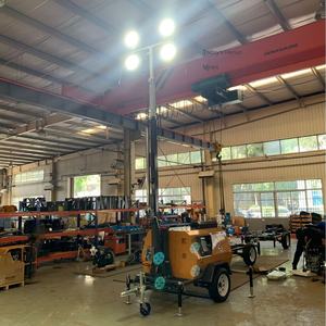 Мобильная всенаправленная осветительная вышка на прицепе с гидравлическим подъемом 9 м, мощностью 400 Вт, дальностью освещения 300 м, двигатель, гарантия 1 год от производителя - Product Image 2