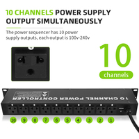 Alimentation à minuterie 10 canaux RAYHAYES RS-T09, adaptée aux égaliseurs, mélangeurs, amplificateurs et équipements audio