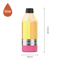 Nouvel ensemble cadeau personnalisé avec logo, bouteilles d'eau isothermes en acier inoxydable 304 en forme de crayon, avec boîte cadeau décorative, pour la fête des enseignants