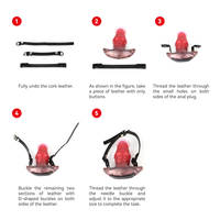 YOCY Cheval Gode Gag pour Jeux de Sexe Bouche Ouverte Bondage Ball Gag pour SM Jeux Silicone Sex Toys Pénis Gag pour Bondage Contraintes