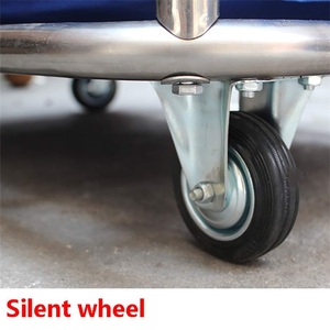 China Fabriek Hotel Metalen Zware Grote Wasserette Commerciële Vuile Rvs Linnen Winkelwagen <span class=keywords><strong>Trolley</strong></span> Met Wielen - Product Image 6