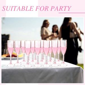 Light Blue Plastic Wine Glasses Shatterproof <b>Champagne</b> Flutes Unbreakable Acrylic Stemware for Outdoor Poolside Party Bulk - Product Image 5