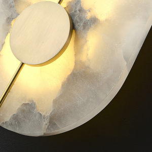 Designer Model Quiet Luxury Hotel Project Natural Alabaster Vertical Led High-end Custom Wholesale Supply Artistic <b>Wall</b> Lamp - Product Image 3