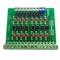 OKYN082726-1 Okystar Placa Aislada con Optoacoplador de 8 Canales, Adaptador de Nivel de Señal NPN 3.3V-24V para Sensor PLC