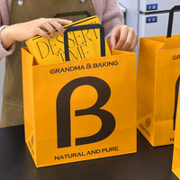 Sacs en papier personnalisés imprimés avec votre propre logo, emballages alimentaires de luxe pour restaurants à emporter, sacs en papier pour plats à emporter en gros