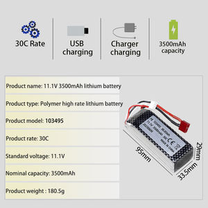 Bộ pin lithium polymer 11.1V 3500mAh 30C dành cho xe leo núi tốc độ cao RC Stunt Road (Model 103495) - Product Image 3