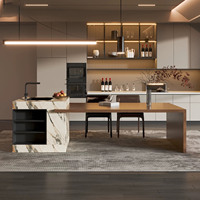 Elabor Modernes Design Luxus Massivholz Küchenmöbel Schränke in Heller Farbe