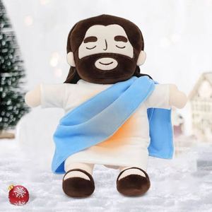 Peluche Jésus respirant pour enfants/amis, peluches apaisantes Jésus, poupée en peluche, cadeaux religieux pour l'école du dimanche et Noël - Product Image 5