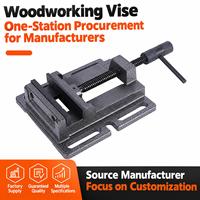 Pince plate robuste TEBAK 3/4/5/6 pouces pour perceuse d'établi, perceuse électrique, support de perceuse, petit étau spécial pour le travail du bois