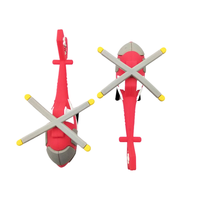 Hélicoptère en caoutchouc PVC de haute qualité personnalisé en usine professionnelle jouet Mini figurine d'avion mignon modèle volant