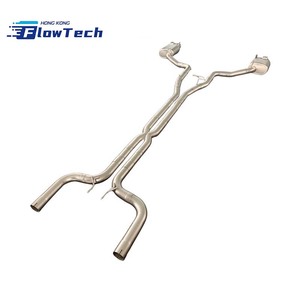 Système d'échappement arrière haute performance SS304 avec quatre sorties pour Maserati Ghibli 3.0T V6, épaisseur 1,5 mm, poli miroir - Product Image 3