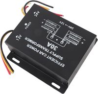 Réducteur de tension automobile 30A, convertisseur 24V vers 12V, module transformateur abaisseur professionnel avec ventilateur, protection contre les courts-circuits et respectueux de l'environnement