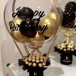 Bouquet di <span class=keywords><strong>Palloncini</strong></span> in Lattice Bobo Ball, Cesto Floreale per San Valentino, Festa della Mamma, Natale e Primavera - Product Image 3