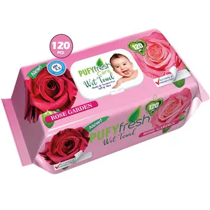 Biokleen OEM Free Sample 120ct Baby Face Nose Wipe Eco-Friendly Fresh Aloe Vera 100% Compostable Baby Wet Towel Wipes