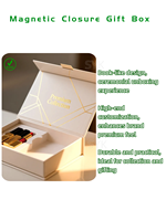 Boîte à parfum magnétique coulissante de qualité supérieure avec insert en velours, papier kraft, estampage à chaud, élégante