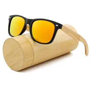 Retsing fashion sunglasses polarized ce fda approved custom logo bamboo wood for eye protection and traveling