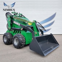 NIMBUS Multi Functional Four Wheel Drive Skid Steer Loader Efisiensi Tinggi Garansi Tiga Tahun Wheeled Skid Steer Loader
