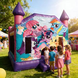 Château gonflable écologique en PVC, capacité supérieure à 500 kg, usage commercial pour les fêtes d'enfants, jeux en plein air - Product Image 3