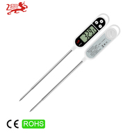Thermomètre à viande numérique pour la cuisine, thermomètre à viande à lecture instantanée avec sonde en acier inoxydable 304, interrupteur ℃/℉ pour la cuisson, le barbecue