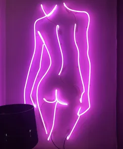 Koncept damla nakliye 24 inç vücut neon işık süslemeleri Neon işık reklam özel LED Neon burcu