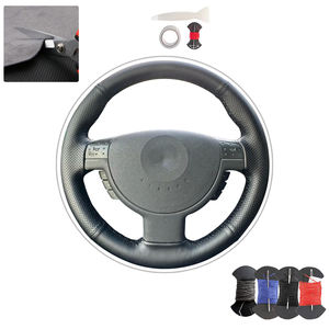 Protector de <span class=keywords><strong>volante</strong></span> de coche de cuero y gamuza de microfibra para Opel <span class=keywords><strong>Corsa</strong></span> C 2000-2006 Combo C 2001-2011 Vauxhall Holden Barina Tigra - Product Image 1