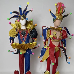 Costumes de Clown Haut de Gamme Style Vénitien pour Hommes et Femmes – Idéal pour Parc d'Attractions, Cirque, Défilé, Halloween, Noël, Spectacles Théâtraux et Musicaux - Product Image 1