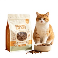 Op maat gemaakte platte zakken met ritssluiting voor katten- en hondenvoer, dierenvoer, ziplock zakken 5KG 10KG 20KG kattenbakvulling