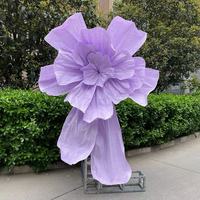 Grandes fleurs artificielles géantes faites à la main pour la décoration de scène de mariage, énormes fleurs en papier géantes