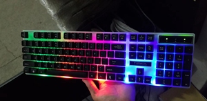 Özel 104-Keys kablolu USB oyun klavye Mouse Combos LED RGB arka işık masaüstü oyunları için <span class=keywords><strong>Set</strong></span> - Product Image 6