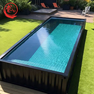 Piscina Prefabbricata in Acciaio da 40 Piedi, 20 Piedi, 10 Piedi, 25m, con Jacuzzi, in Fibra di Vetro, per Container Marittimo, a Basso Prezzo - Product Image 1