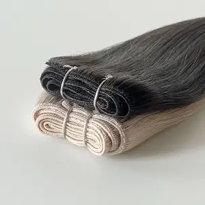 Salon Esclusiva del Virgin di Alta Qualità Dei Capelli Umani Doppia Disegnata Miscela Estensioni di Trama Dei Capelli