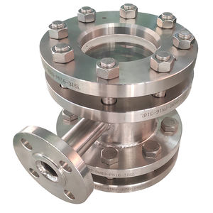 ステンレス鋼サイトグラス水/オイルフローインジケーターフランジ付き高ホウケイ酸ガラス冷媒フラッパータイプサイトグラス - Product Image 5