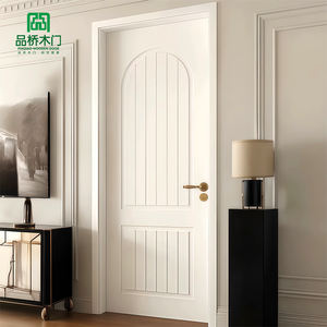 باب خشبي صلب داخلي لغرف النوم والفيلات والفنادق، مُصنع خصيصًا بجودة فائقة، مقاوم للماء وعازل للصوت - Product Image 2