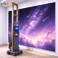 Imprimante murale UV mobile LINCJET LC-A2, imprimante 3D 5D en relief pour carrelage, verre, bois, métal, gravure au laser