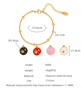 Unieke Valentijnsdag Cadeau Roestvrij Staal Ketting Hanger Vrouwen Sieraden Elegante Bedelarmbanden Voor Paar Afstand Maan En Zon - Product Image 6