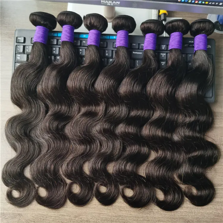 14A 100% Raw Hair Vendor Virgin Cuticle Aligned Body Wave Human Hair Bundles With Lace Closure